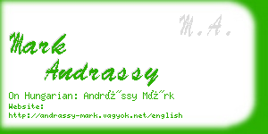 mark andrassy business card
